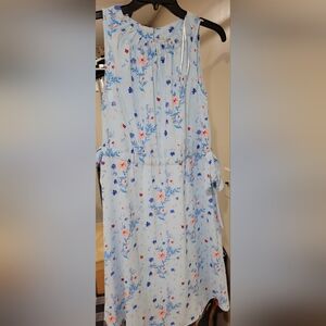 Like New Juicy Couture Floral Sleeveless Halter Dress - Blue and Pink